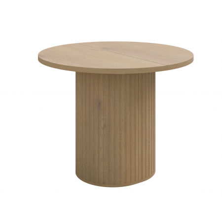 Stół okrągły rozkładany 100 cm dąb cremona frezowana podstawa OLIVO